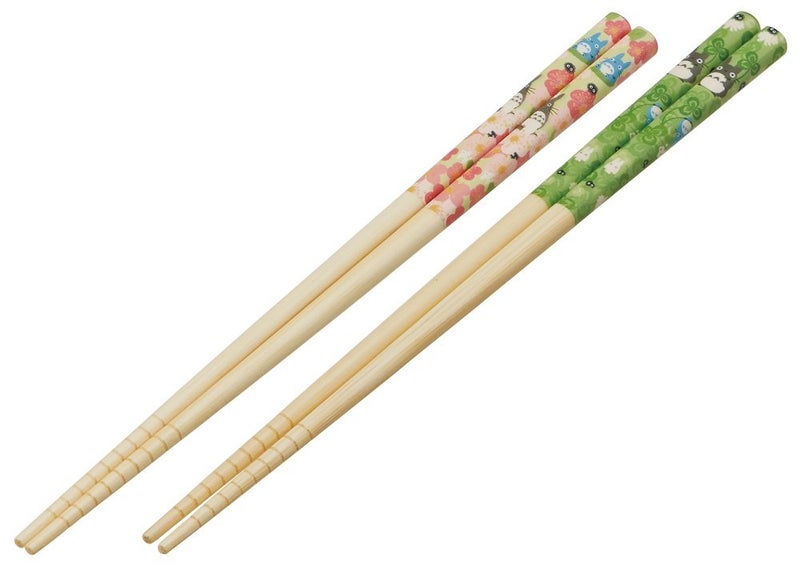My Neighbor Totoro Bamboo Chopstick 2 Sets -Anti-Slip Grip for Ease of Use - Authentic Japanese Design - Lightweight, Durable and Convenient